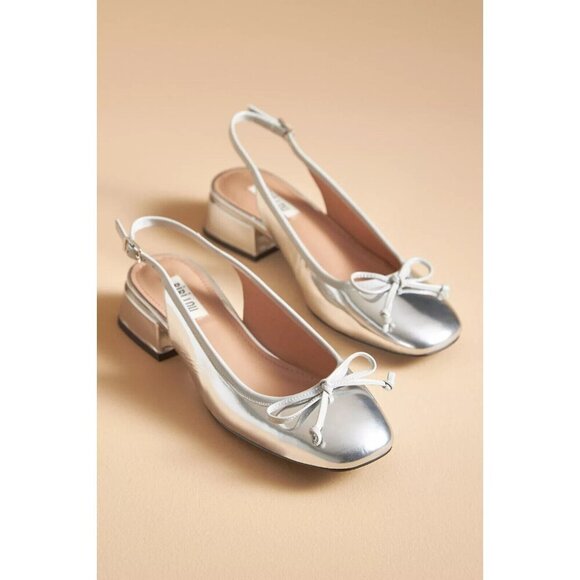 Bibi Lou Suzy Slingback Heels w bow  41 - Picture 1 of 5